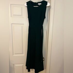 Long dark green Calvin Klein dress